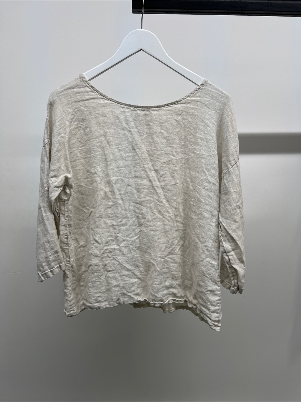 Terzo Millenio Linen Scoop Neck Top